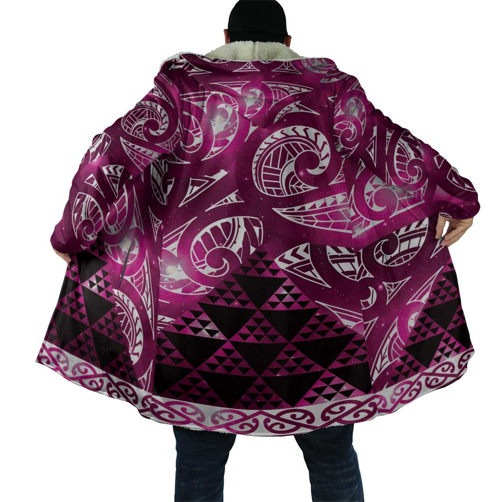 Matariki New Zealand Cloak NZ Niho Taniwha Maori New Year Pink Galaxy LT14 - Polynesian Pride