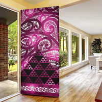 Matariki New Zealand Door Cover NZ Niho Taniwha Maori New Year Pink Galaxy LT14 - Polynesian Pride