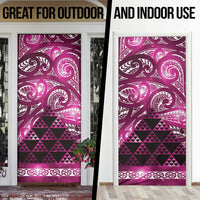 Matariki New Zealand Door Cover NZ Niho Taniwha Maori New Year Pink Galaxy LT14 - Polynesian Pride