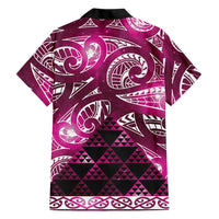 Matariki New Zealand Family Matching Summer Maxi Dress and Hawaiian Shirt NZ Niho Taniwha Maori New Year Pink Galaxy