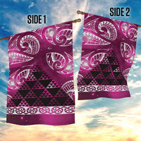 Matariki New Zealand Garden Flag NZ Niho Taniwha Maori New Year Pink Galaxy LT14 - Polynesian Pride