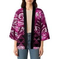 Matariki New Zealand Kimono NZ Niho Taniwha Maori New Year Pink Galaxy LT14 - Polynesian Pride
