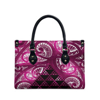 Matariki New Zealand Leather Bag NZ Niho Taniwha Maori New Year Pink Galaxy LT14 - Polynesian Pride