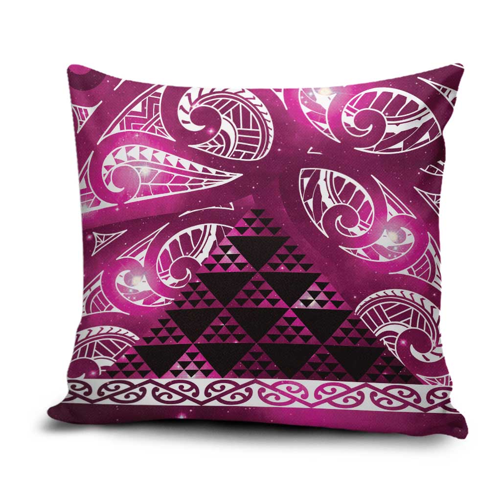 Matariki New Zealand Pillow Cover NZ Niho Taniwha Maori New Year Pink Galaxy LT14 Pink - Polynesian Pride