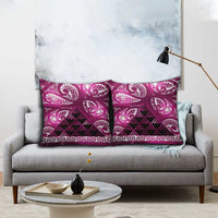 Matariki New Zealand Pillow Cover NZ Niho Taniwha Maori New Year Pink Galaxy LT14 - Polynesian Pride