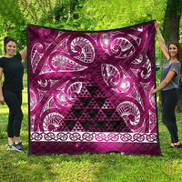 Matariki New Zealand Quilt NZ Niho Taniwha Maori New Year Pink Galaxy LT14 - Polynesian Pride