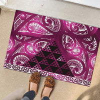 Matariki New Zealand Rubber Doormat NZ Niho Taniwha Maori New Year Pink Galaxy