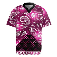 Matariki New Zealand Rugby Jersey NZ Niho Taniwha Maori New Year Pink Galaxy LT14 Pink - Polynesian Pride