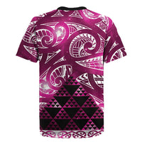 Matariki New Zealand Rugby Jersey NZ Niho Taniwha Maori New Year Pink Galaxy LT14 - Polynesian Pride
