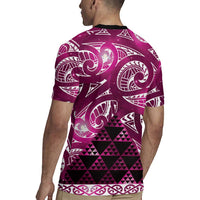 Matariki New Zealand Rugby Jersey NZ Niho Taniwha Maori New Year Pink Galaxy LT14 - Polynesian Pride