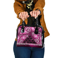 Matariki New Zealand Shoulder Handbag NZ Niho Taniwha Maori New Year Pink Galaxy LT14 One Size Pink - Polynesian Pride