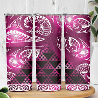 Matariki New Zealand Skinny Tumbler NZ Niho Taniwha Maori New Year Pink Galaxy