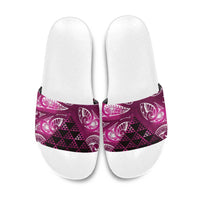 Matariki New Zealand Slide Sandals NZ Niho Taniwha Maori New Year Pink Galaxy LT14 Pink - Polynesian Pride