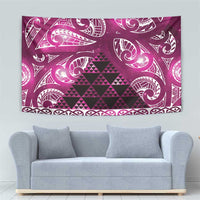 Matariki New Zealand Tapestry NZ Niho Taniwha Maori New Year Pink Galaxy LT14 - Polynesian Pride