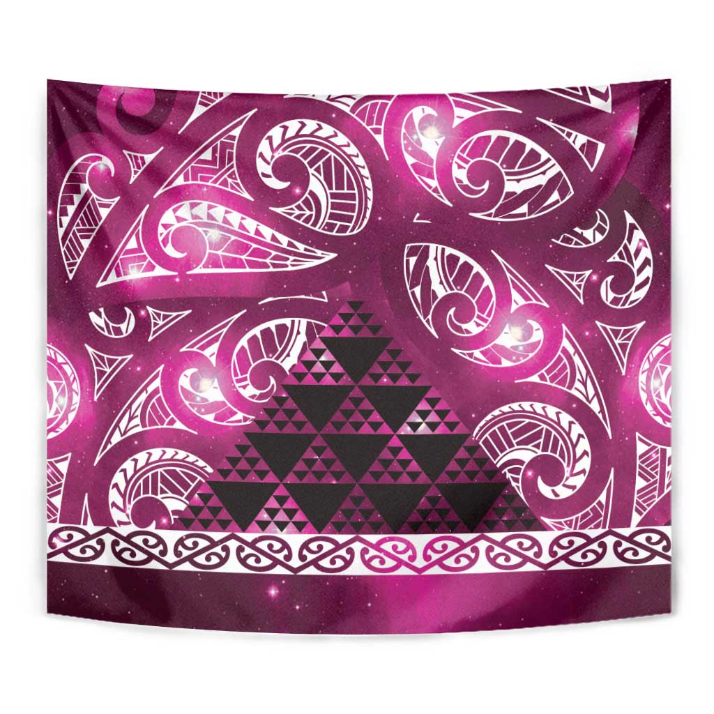 Matariki New Zealand Tapestry NZ Niho Taniwha Maori New Year Pink Galaxy LT14 - Polynesian Pride