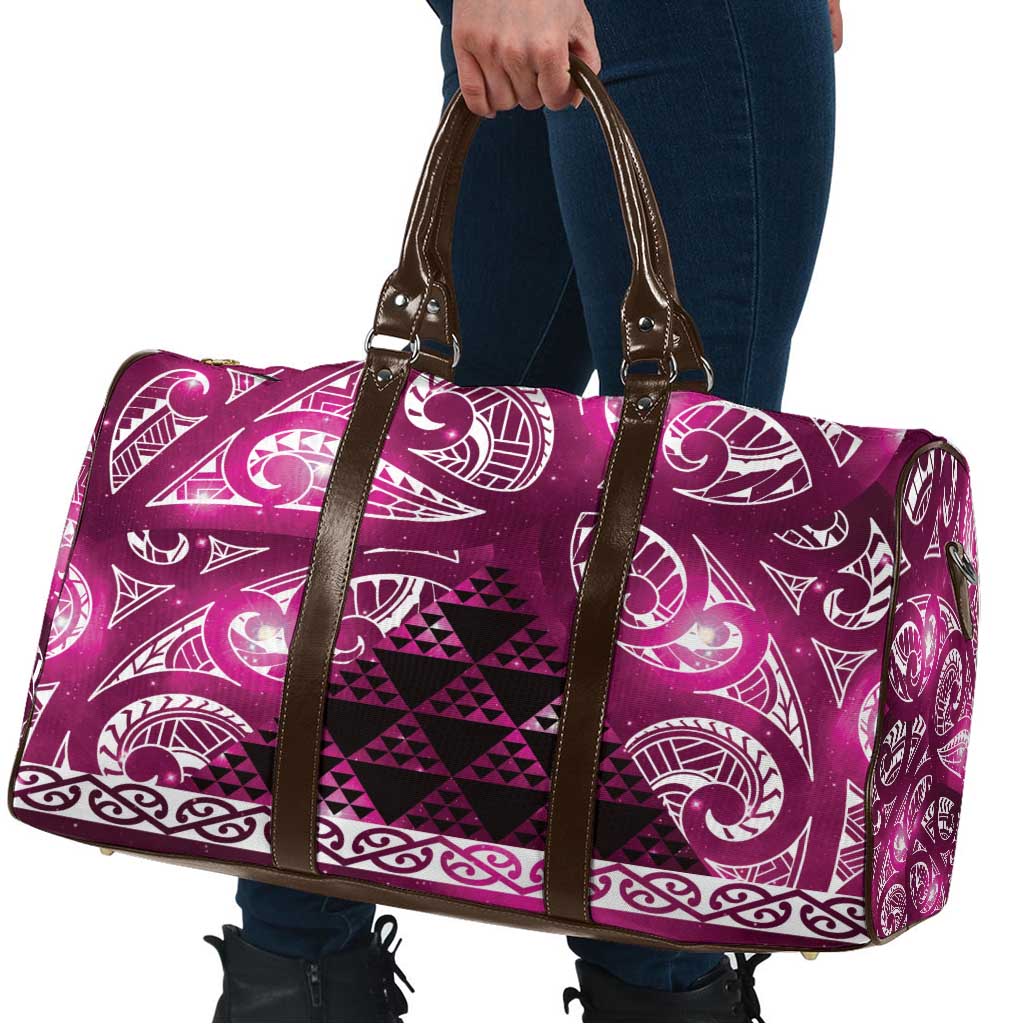 Matariki New Zealand Travel Bag NZ Niho Taniwha Maori New Year Pink Galaxy