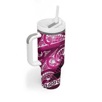 Matariki New Zealand Tumbler With Handle NZ Niho Taniwha Maori New Year Pink Galaxy