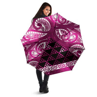 Matariki New Zealand Umbrella NZ Niho Taniwha Maori New Year Pink Galaxy LT14 - Polynesian Pride