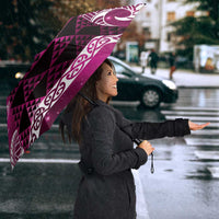 Matariki New Zealand Umbrella NZ Niho Taniwha Maori New Year Pink Galaxy LT14 - Polynesian Pride