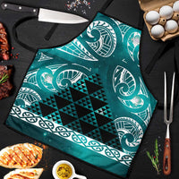 Matariki New Zealand Apron NZ Niho Taniwha Maori New Year Cyan Galaxy LT14 Cyan - Polynesian Pride