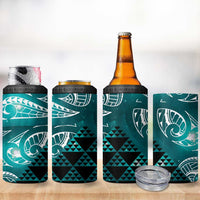 Matariki New Zealand 4 in 1 Can Cooler Tumbler NZ Niho Taniwha Maori New Year Cyan Galaxy