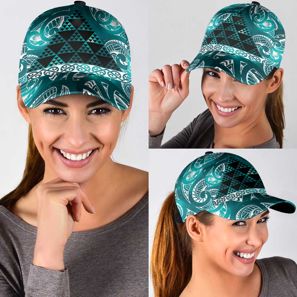 Matariki New Zealand Classic Cap NZ Niho Taniwha Maori New Year Cyan Galaxy