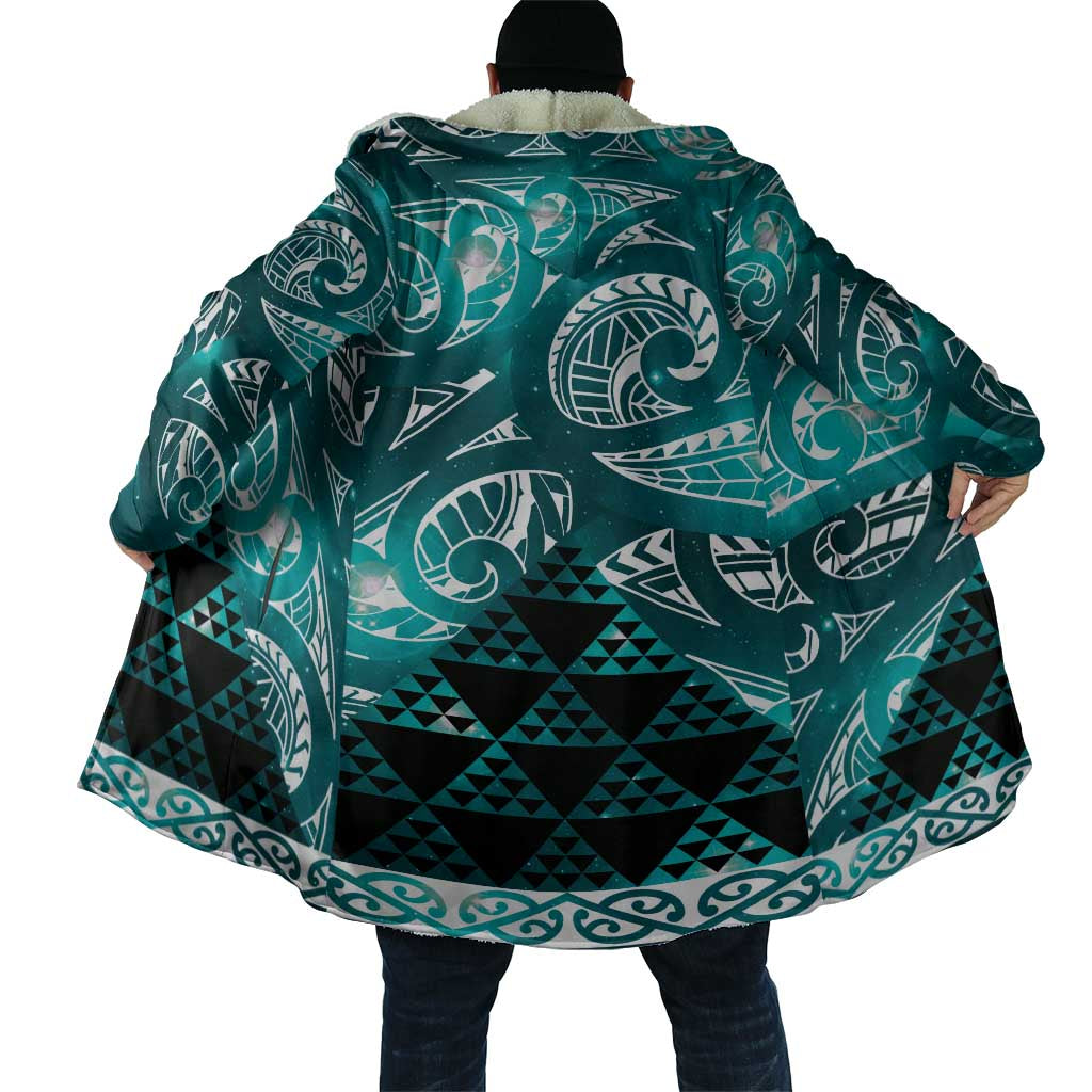Matariki New Zealand Cloak NZ Niho Taniwha Maori New Year Cyan Galaxy LT14 - Polynesian Pride