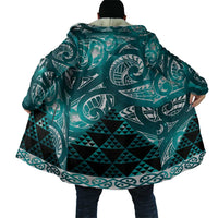 Matariki New Zealand Cloak NZ Niho Taniwha Maori New Year Cyan Galaxy LT14 - Polynesian Pride