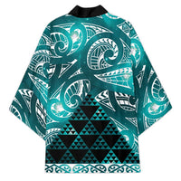 Matariki New Zealand Kimono NZ Niho Taniwha Maori New Year Cyan Galaxy