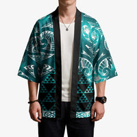 Matariki New Zealand Kimono NZ Niho Taniwha Maori New Year Cyan Galaxy