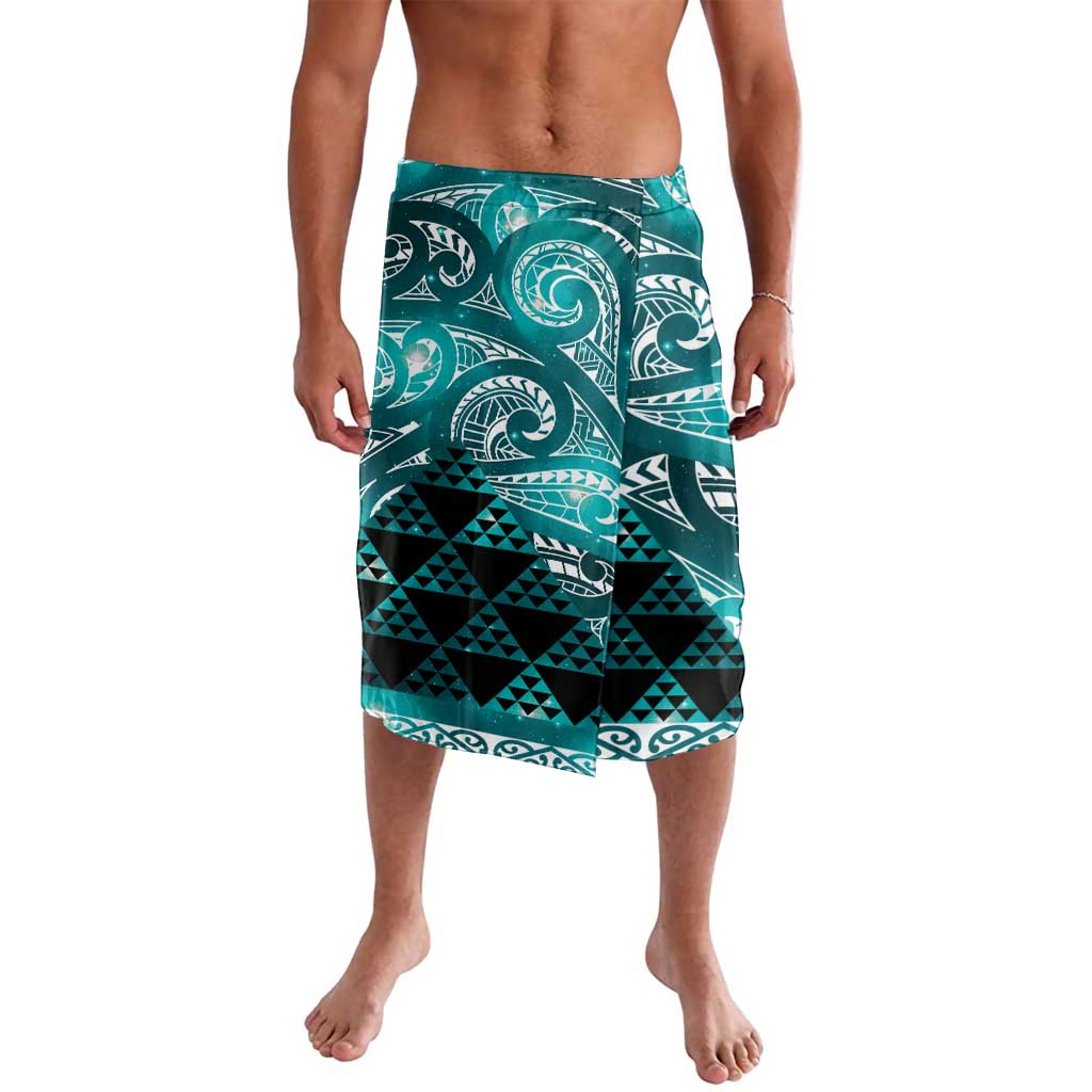 Matariki New Zealand Lavalava NZ Niho Taniwha Maori New Year Cyan Galaxy LT14 Cyan - Polynesian Pride