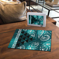 Matariki New Zealand Puzzle NZ Niho Taniwha Maori New Year Cyan Galaxy LT14 - Polynesian Pride