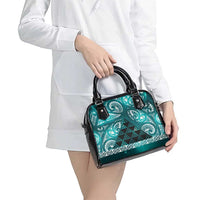 Matariki New Zealand Shoulder Handbag NZ Niho Taniwha Maori New Year Cyan Galaxy