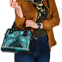 Matariki New Zealand Shoulder Handbag NZ Niho Taniwha Maori New Year Cyan Galaxy