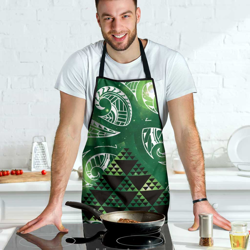 Matariki New Zealand Apron NZ Niho Taniwha Maori New Year Green Galaxy LT14 - Polynesian Pride