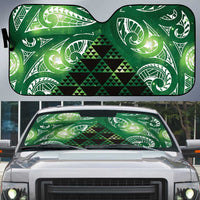 Matariki New Zealand Auto Sun Shade NZ Niho Taniwha Maori New Year Green Galaxy LT14 Green - Polynesian Pride