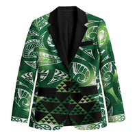 Matariki New Zealand Blazer NZ Niho Taniwha Maori New Year Green Galaxy LT14 Unisex Green - Polynesian Pride