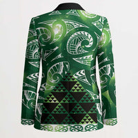 Matariki New Zealand Blazer NZ Niho Taniwha Maori New Year Green Galaxy LT14 - Polynesian Pride