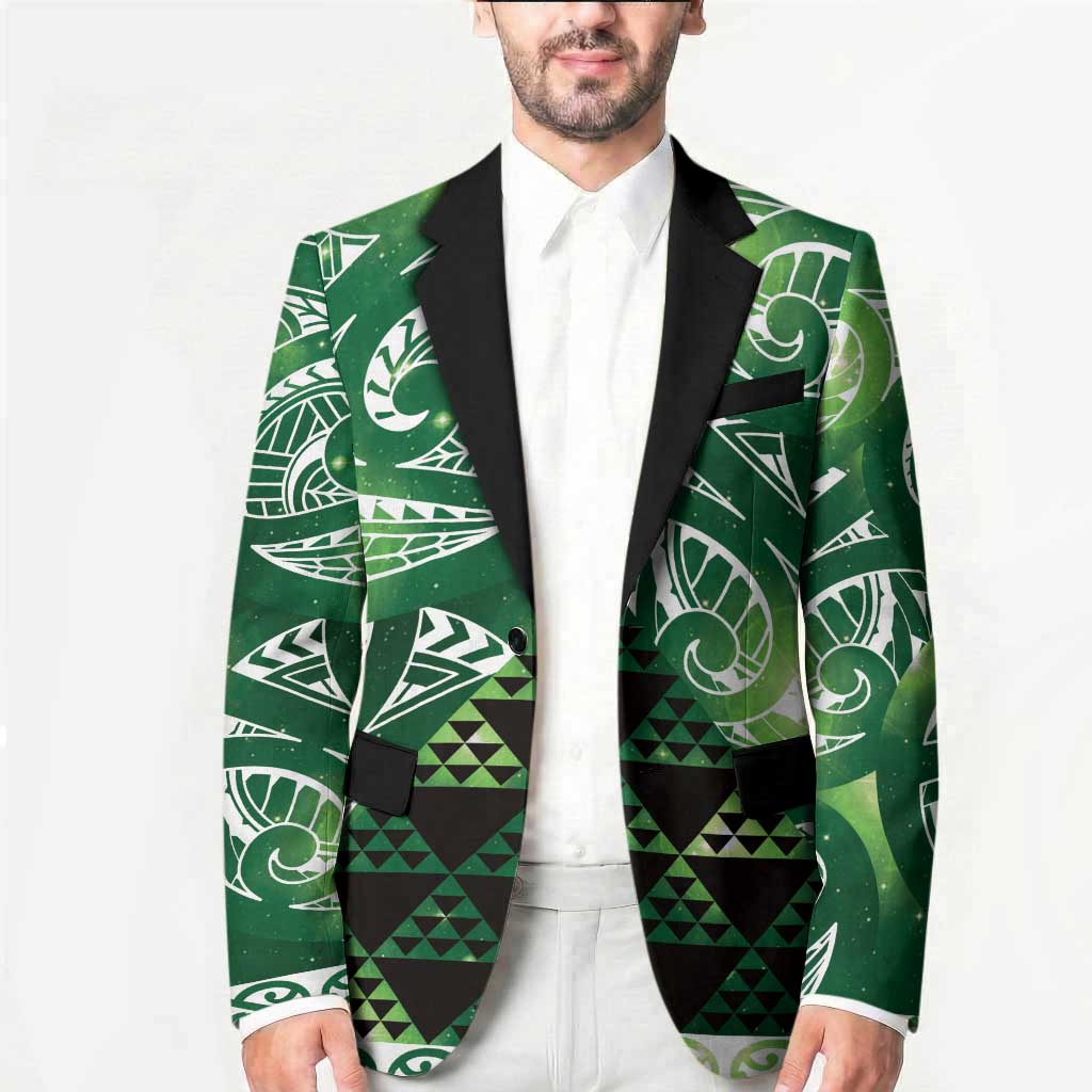 Matariki New Zealand Blazer NZ Niho Taniwha Maori New Year Green Galaxy LT14 - Polynesian Pride