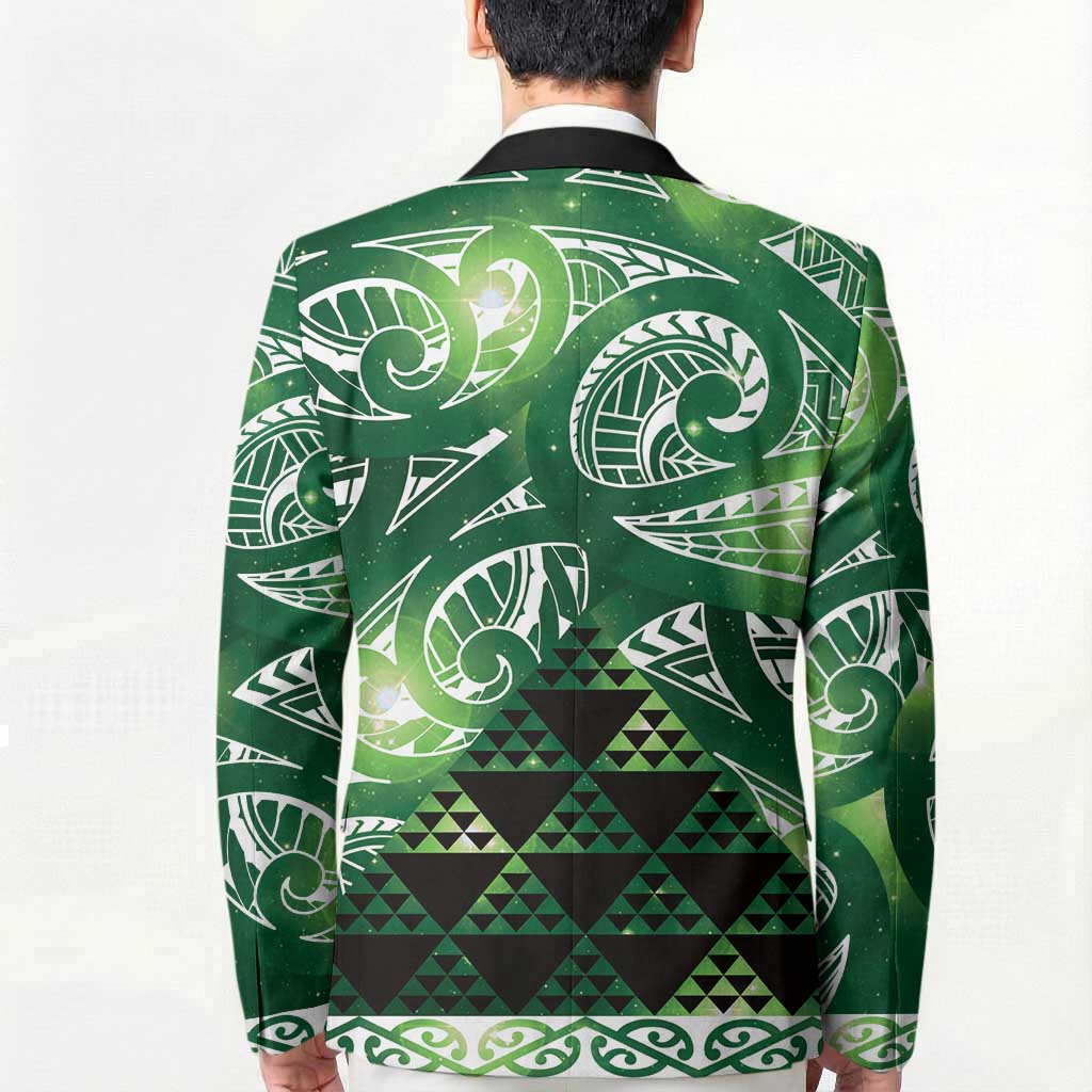 Matariki New Zealand Blazer NZ Niho Taniwha Maori New Year Green Galaxy LT14 - Polynesian Pride