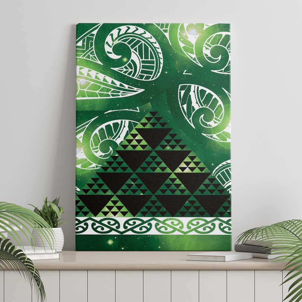 Matariki New Zealand Canvas Wall Art NZ Niho Taniwha Maori New Year Green Galaxy LT14 - Polynesian Pride