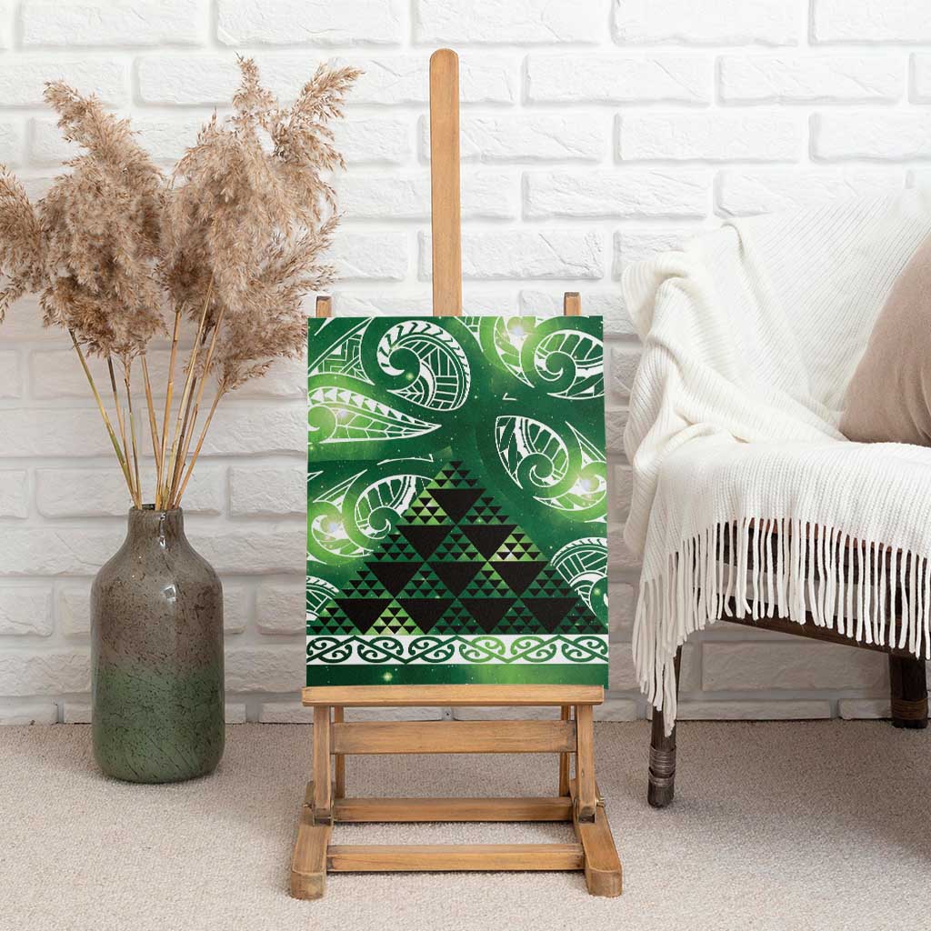 Matariki New Zealand Canvas Wall Art NZ Niho Taniwha Maori New Year Green Galaxy LT14 - Polynesian Pride