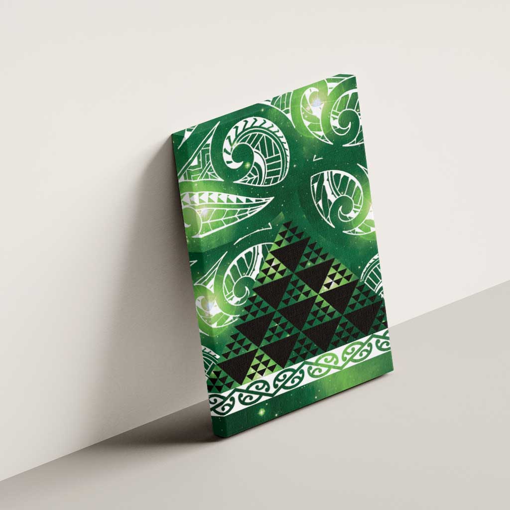 Matariki New Zealand Canvas Wall Art NZ Niho Taniwha Maori New Year Green Galaxy LT14 - Polynesian Pride