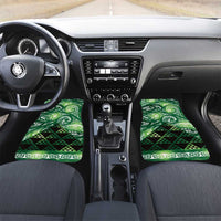 Matariki New Zealand Car Mats NZ Niho Taniwha Maori New Year Green Galaxy LT14 Set 2pcs - Front Green - Polynesian Pride