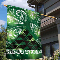 Matariki New Zealand Garden Flag NZ Niho Taniwha Maori New Year Green Galaxy LT14 - Polynesian Pride