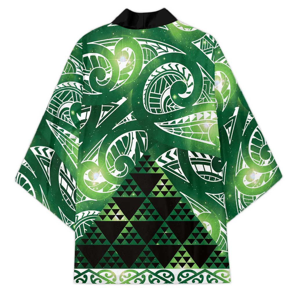 Matariki New Zealand Kimono NZ Niho Taniwha Maori New Year Green Galaxy
