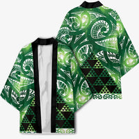 Matariki New Zealand Kimono NZ Niho Taniwha Maori New Year Green Galaxy