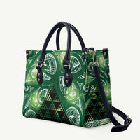 Matariki New Zealand Leather Bag NZ Niho Taniwha Maori New Year Green Galaxy LT14 Green - Polynesian Pride
