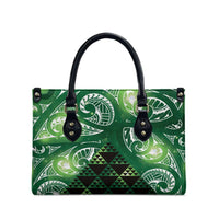 Matariki New Zealand Leather Bag NZ Niho Taniwha Maori New Year Green Galaxy LT14 - Polynesian Pride
