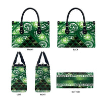 Matariki New Zealand Leather Bag NZ Niho Taniwha Maori New Year Green Galaxy LT14 - Polynesian Pride